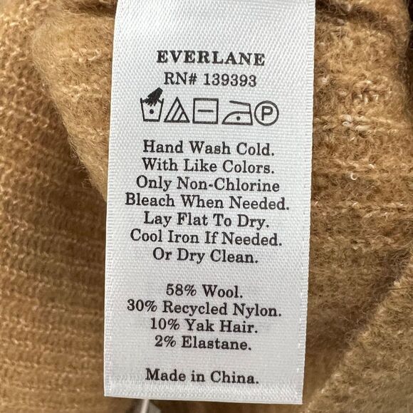 Everlane Crop Top Womens M Camel Tan Wool Yak Tank Square Neck Cozy Stretch NEW - Picture 10 of 11
